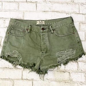Free People Olive Shorts